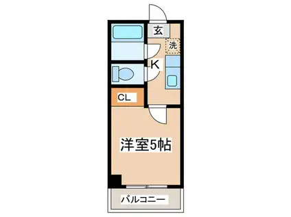 ハイツベルグラント(1K/2階)の間取り写真