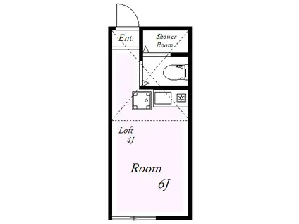 ユナイト浅田クリスピアーノ(ワンルーム/1階)の間取り写真