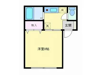 メイプルハウス(1K/1階)の間取り写真