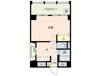 ニュー高円寺コーポラス(1K/8階)の間取り写真