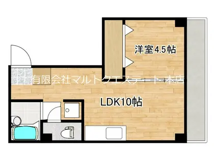 ハイムTOMO(1LDK/2階)の間取り写真