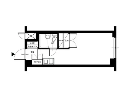 ウインベルソロ藤沢第6(ワンルーム/1階)の間取り写真