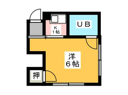 ハイツ保科(1K/3階)の間取り写真