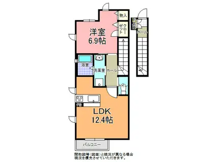 プロヌーブ310(1LDK/2階)の間取り写真