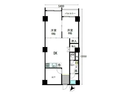 メゾンドール高田馬場(2SLDK/8階)の間取り写真