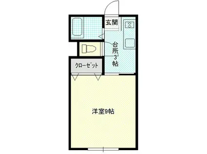 メゾンMIII(1K/1階)の間取り写真