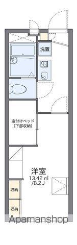 レオパレスCROSS WING(1K/1階)の間取り写真