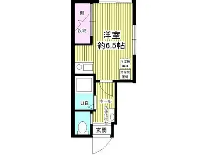 東高円寺ハウス(ワンルーム/1階)の間取り写真