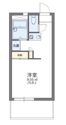 レオパレスMARUYA(ワンルーム/3階)の間取り写真