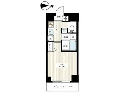 マキシヴ武蔵新城(1K/4階)の間取り写真