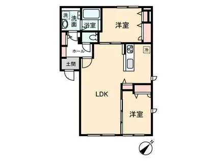 GRACIA MAISON K(2LDK/3階)の間取り写真