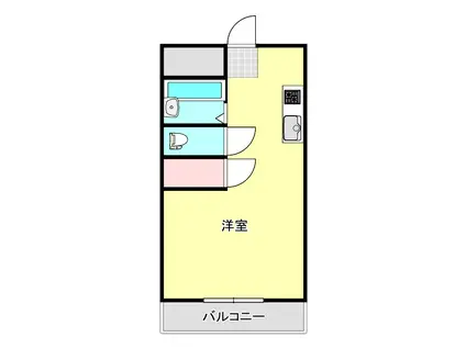 ハイツ万代5(ワンルーム/4階)の間取り写真