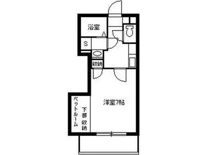 クリオ・コート(1K/2階)の間取り写真