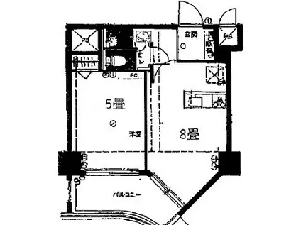 インペリアル六本木1号館(1LDK/4階)の間取り写真