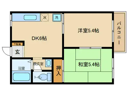 シャーメゾン・カーサあおやま(2DK/2階)の間取り写真