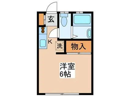 ミドリ・コーポ(1K/1階)の間取り写真