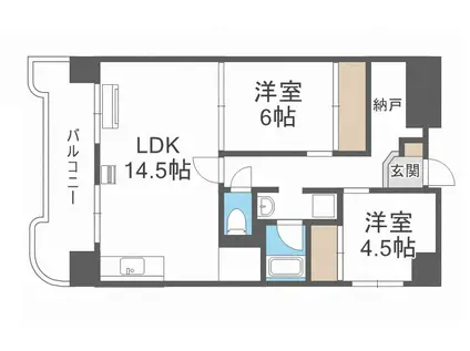 ビレッジハウス桜台タワー2号棟(2LDK/10階)の間取り写真