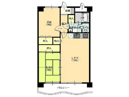 グランド・スプリングス(2LDK/4階)の間取り写真