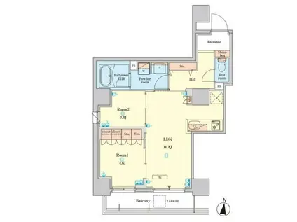 RJRプレシア菊川駅前(2LDK/3階)の間取り写真