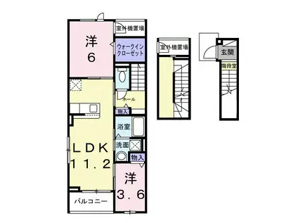 アグリヒルズ T(2LDK/3階)の間取り写真