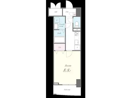 アーデル ドルフ(1K/5階)の間取り写真