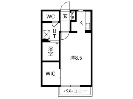 ASOBI-PALACE下総中山(1K/2階)の間取り写真