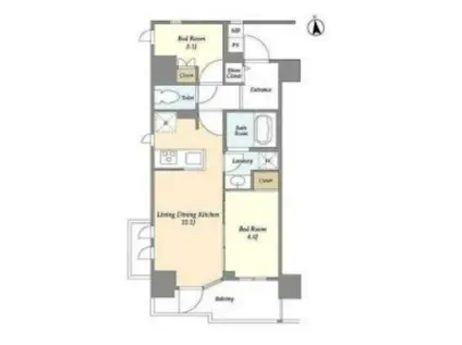 アプリーレ東中野(2LDK/6階)の間取り写真