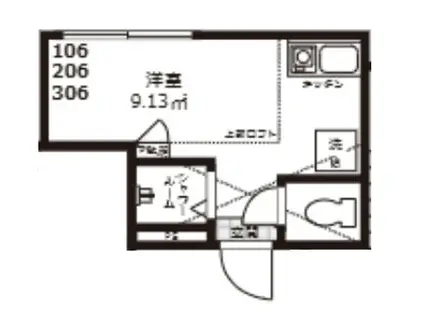 ルミナ池袋(ワンルーム/2階)の間取り写真