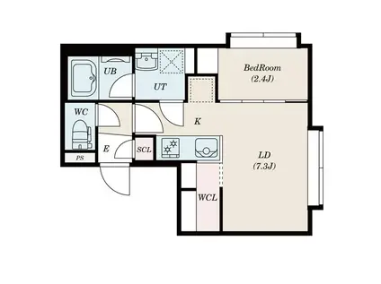 MARE(1LDK/3階)の間取り写真