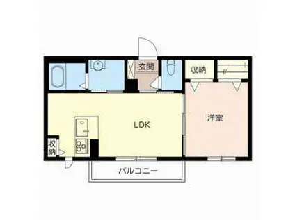 シャーメゾンリーリエ(1LDK/1階)の間取り写真