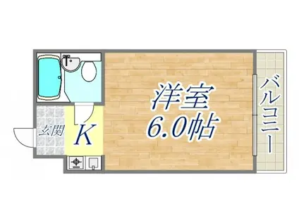 ダイドーメゾン西宮北口Ⅳ(ワンルーム/3階)の間取り写真