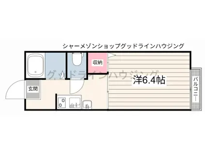 ルーチェオノ(1K/2階)の間取り写真