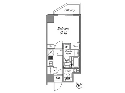GRAN PASEO巣鴨II(1K/6階)の間取り写真
