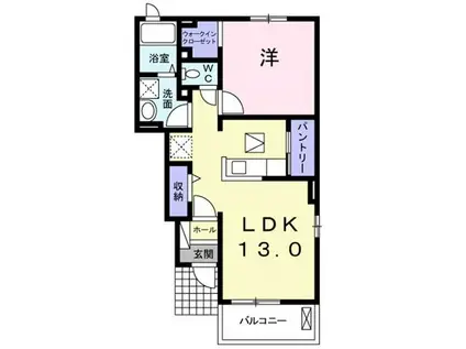 スピカササギI(1LDK/1階)の間取り写真