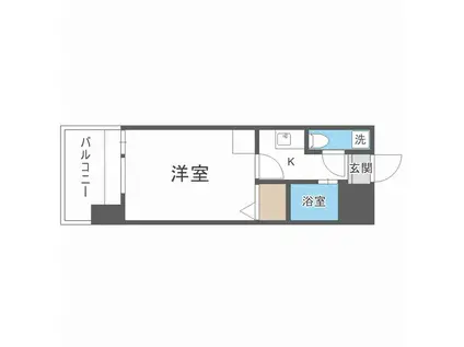 エステート・モア・薬院駅前(1K/4階)の間取り写真