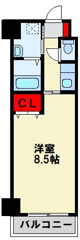 アンシャール(1K/3階)の間取り写真