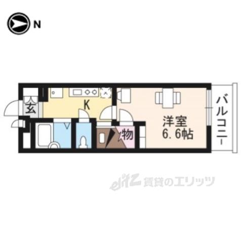 レオパレス府庁前(1K/2階)の間取り写真