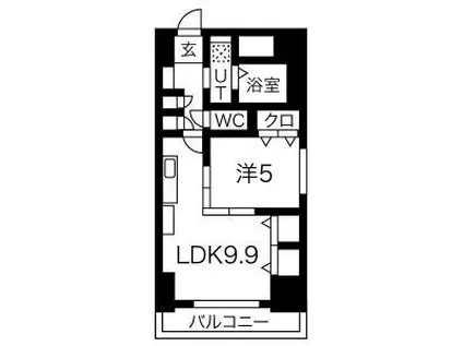 プレステージ千種(1LDK/5階)の間取り写真