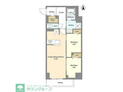 ドゥーエ尾久(2LDK/2階)の間取り写真