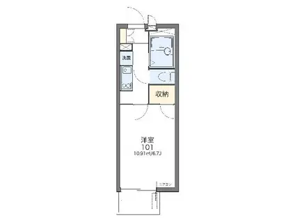 レオパレスライラック久が原(1K/2階)の間取り写真