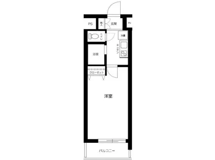 スカイコート神田(1K/6階)の間取り写真