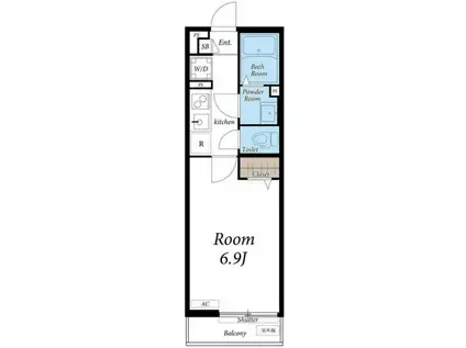 リブリ・STRADA BRILLANTE(1K/3階)の間取り写真