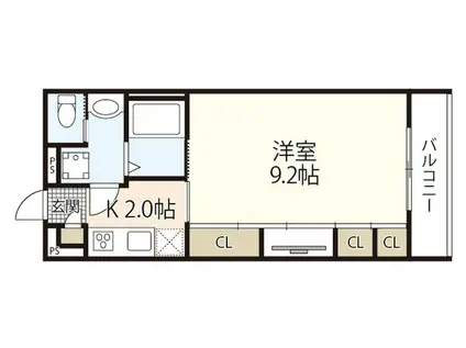 ST.FIELD曙(1K/3階)の間取り写真