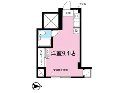 ラ・リベルテ(ワンルーム/3階)の間取り写真