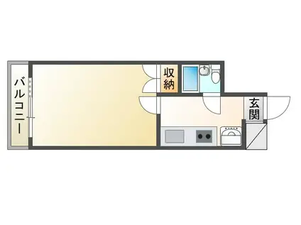 エトワール弘前第3(1K/5階)の間取り写真