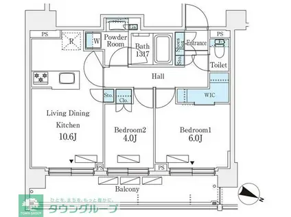 シーズンフラッツ町屋(2LDK/7階)の間取り写真