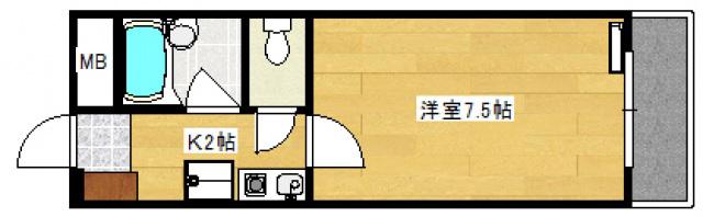 メゾンドタナカ(1K/5階)の間取り写真