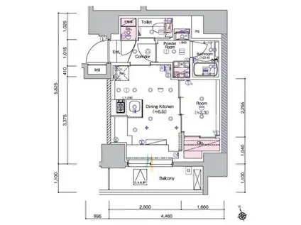 SYFORME ITABASHIII(1DK/4階)の間取り写真