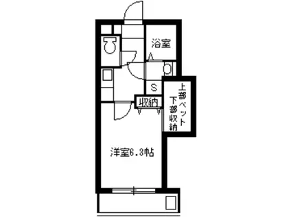 れいめい上荒田(1K/4階)の間取り写真