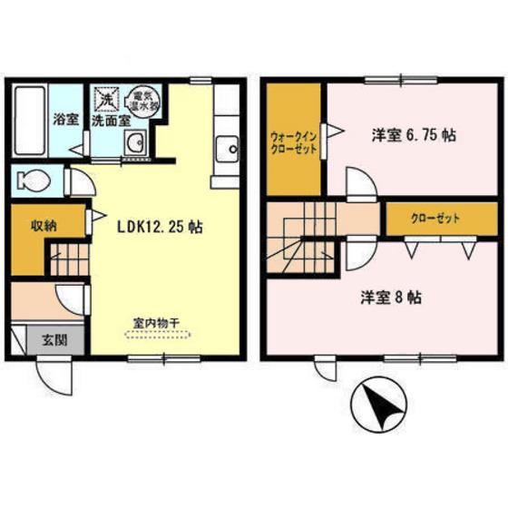 PRIMEMAISON1号館(2LDK/1階)の間取り写真